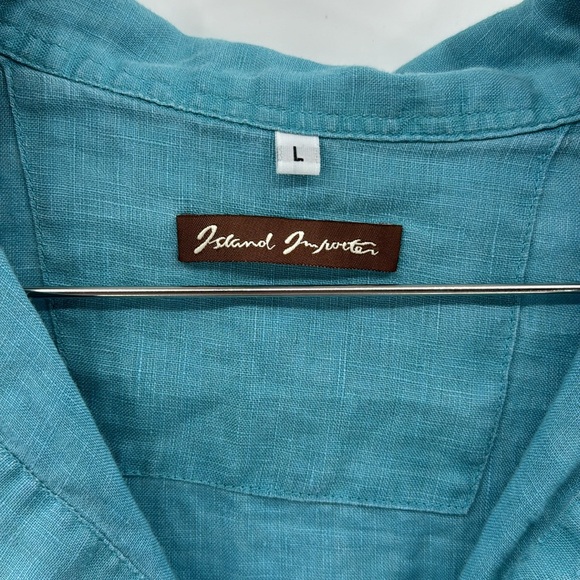 100% Linen Women’s Shirt size L - Picture 3 of 5